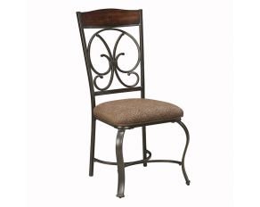 Ashley Furniture Glambrey Upholstered Side Chair in Brown - Set of 4