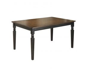 Ashley Furniture Owingsville Rectangular Table in Black/Brown