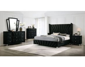 Carissa Panel Bedroom Set in Black