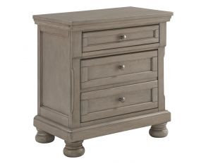 Ashley Furniture Lettner Two Drawer Nightstand in Light Grey