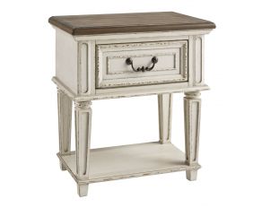 Realyn Nightstand in Chipped White