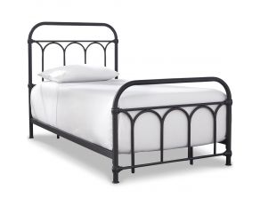 Nashburg Twin Metal Bed in Black