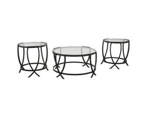 Tarrin Set of 3 Occasional Table in Black