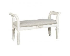 Realyn Accent Bench in Antique White