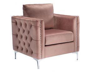 Lizmont Accent Chair in Blush Pink