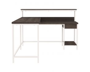 Dorrinson Home Office L-Desk with Storage in Antique White