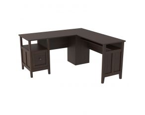 Camiburg 2-Piece Home Office Desk in Warm Brown