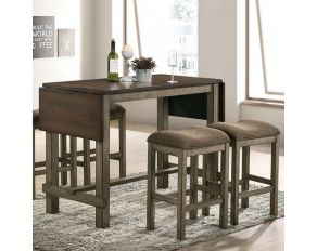 Gumboro Counter Height Dining Set in Dark Walnut and Chestnut Brown