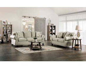 Amaya Living Room Set in Cream