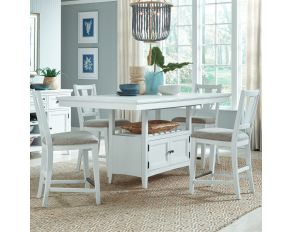 Heron Cove Counter Height Dining Room Set in Chalk White