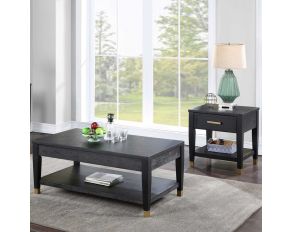 Yves Occasional Table Set in Rubbed Charcoal