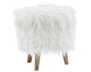 Elson Storage Ottoman in White