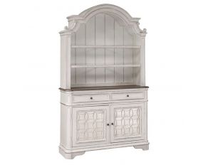 Magnolia Manor Hutch and Buffet in Antique White Finish