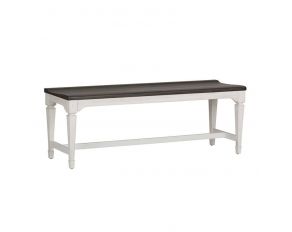 Liberty Furniture Allyson Park Wood Seat Bench in Weathered Light Gray