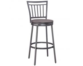 Filmore 25 Inch Bar Stool in Slate Grey with Grey Oak Seat