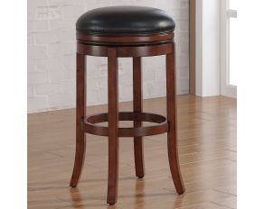 Stella 26 Inch Backless Bar Stool in Medium Walnut