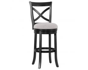 Booker X-Back Wooden Bar Stool in Black