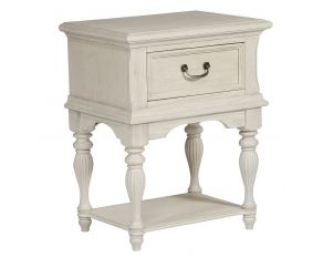 Liberty Furniture Bayside Leg Nightstand in Antique White