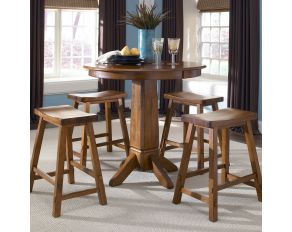 Liberty Furniture Creations II 30"H Seat Sawhorse Barstool in Tobacco