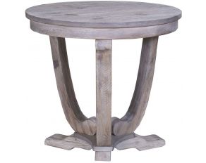 Liberty Furniture Greystone Mill End Table in Stone White Wash