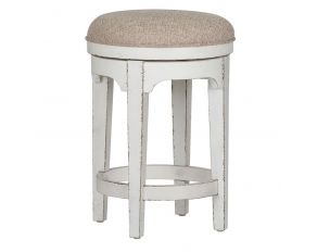 Liberty Furniture Magnolia Manor Console Swivel Stool in Antique White