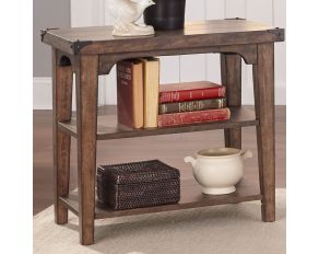 Liberty Furniture Aspen Skies Chair Side Table in Weathered Brown