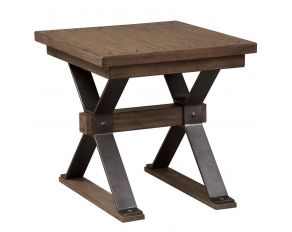 Liberty Furniture Sonoma Road End Table in Weather Beaten Bark