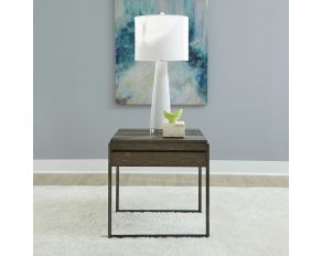 Gateway End Table in Weathered Grey Finish