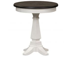 Allyson Park Chair Side Table in Wirebrushed White Finish