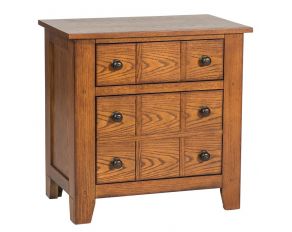 Liberty Furniture Grandpas Cabin Drawer Nightstand in Aged Oak