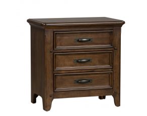 Liberty Furniture Saddlebrook Nightstand in Tobacco