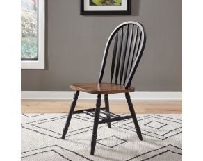 Carolina Crossing Windsor Side Chair in Black with Honey Finish