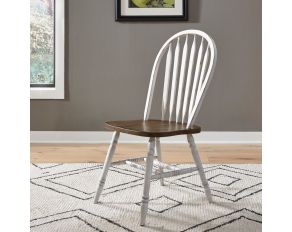 Carolina Crossing Windsor Side Chair in White and Honey Finish