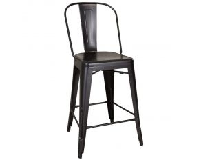 Liberty Furniture Vintage Bow Back Counter Chair in Black