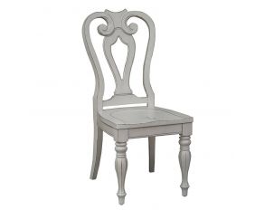 Liberty Furniture Magnolia Manor Splat Back Side Chair in Antique White