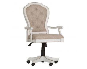 Liberty Furniture Magnolia Manor Jr Executive Desk Chair in Antique White