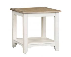 Summerville End Table in Soft White Wash