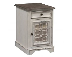 Liberty Furniture Magnolia Manor Chair Side Table in Antique White