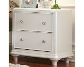 Liberty Furniture Stardust Youth 2 Drawer Nightstand in Iridescent White