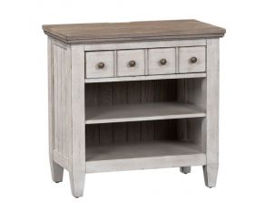 Heartland 1 Drawer Night Stand with Charging Station in Antique White Finish