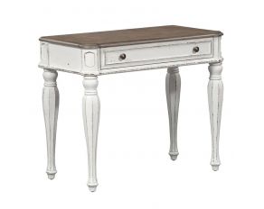 Magnolia Manor Accent Vanity Desk Nightstand in Antique White Finish