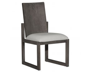 Modern Farmhouse Panel Back Side Chair in Dusty Charcoal Finish