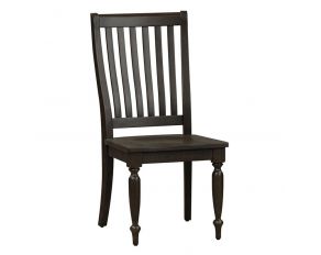 Harvest Home Slat Back Side Chair in Chalkboard Finish