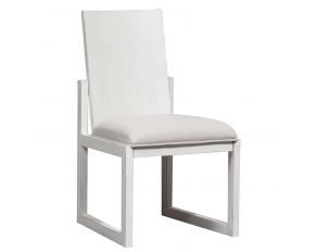 Modern Farmhouse Panel Back Side Chair in Flea Market White Finish