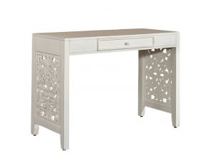 Trellis Lane Accent Writing Desk in Weathered White