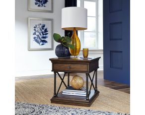 Tribeca Drawer End Table in Cordovian Brown