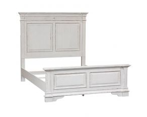 Liberty Furniture Abbey Park Queen Panel Bed in Antique White