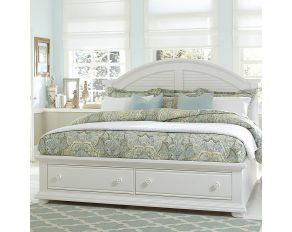 Liberty Furniture Summer House I Queen Storage Bed in Oyster White