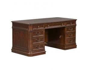 Liberty Furniture Brayton Manor Jr Executive Desk in Cognac