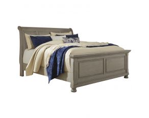 Lettner Queen Sleigh Bed in Light Gray